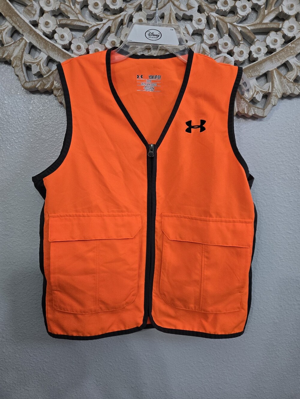 Under Armour High-Visibility Orange Safety Vest with Black Logo